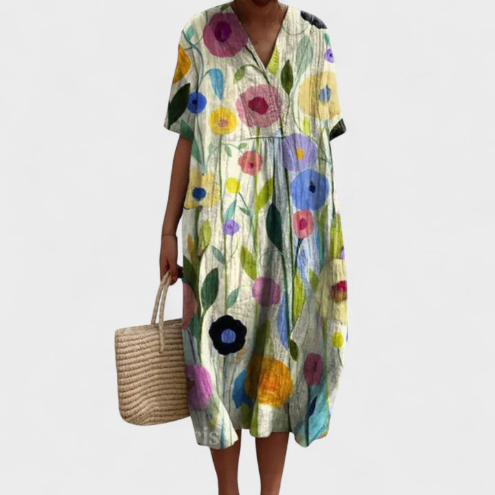 ODA | Elegant blomstret kjole