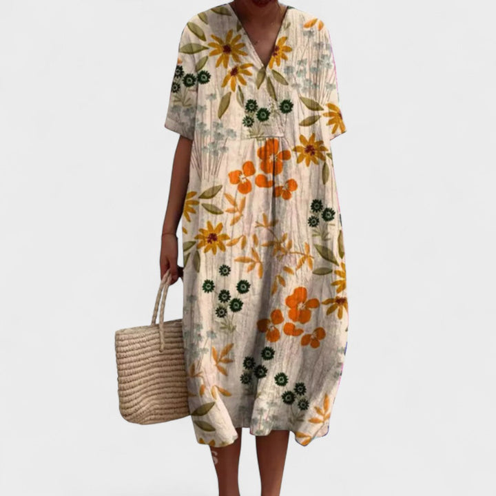 ODA | Elegant blomstret kjole