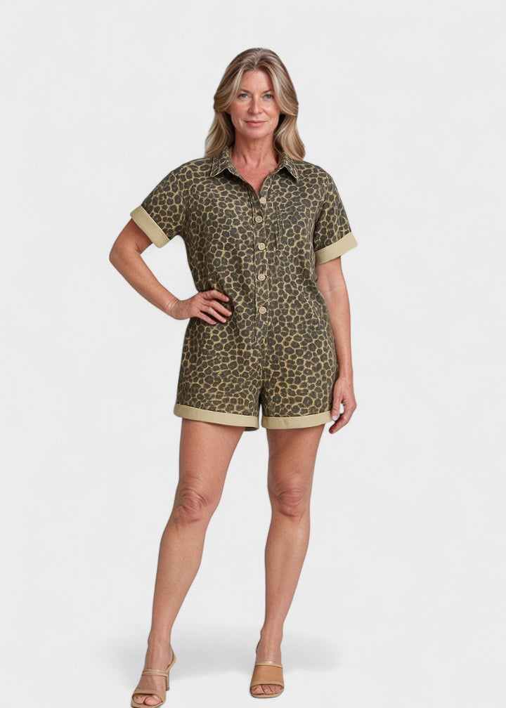 TAYLOR | Skjortekjole med leopardprint