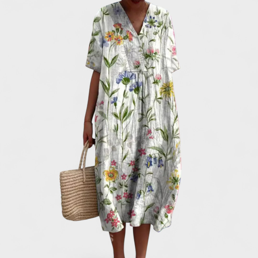 ODA | Elegant blomstret kjole