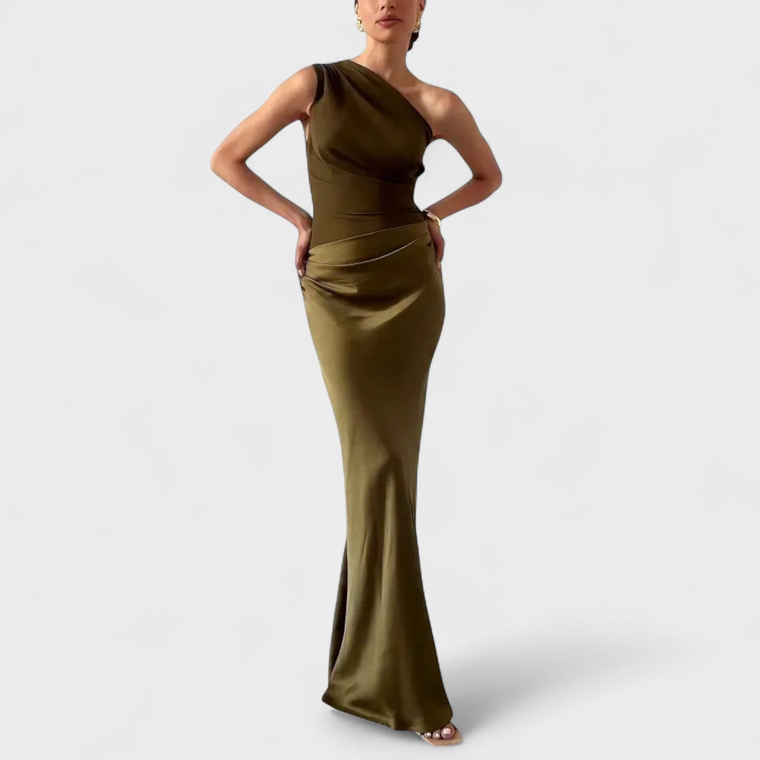 ERNA | Elegant plisseret maxikjole