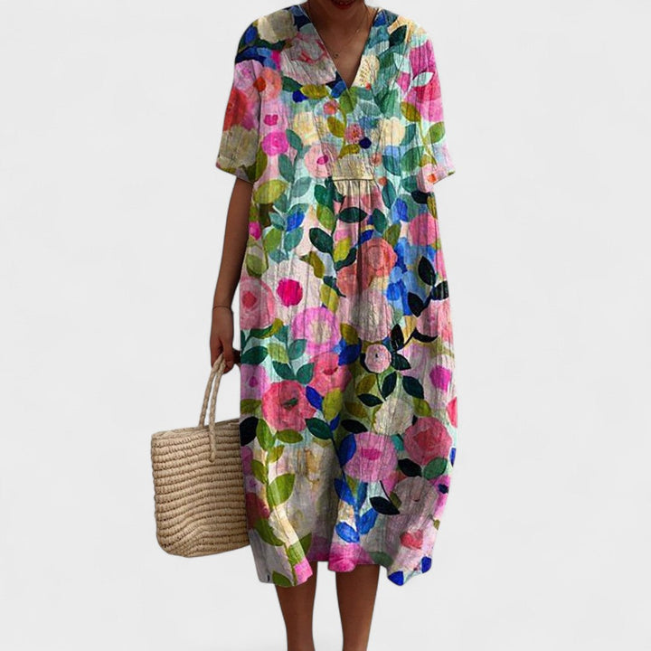 ODA | Elegant blomstret kjole
