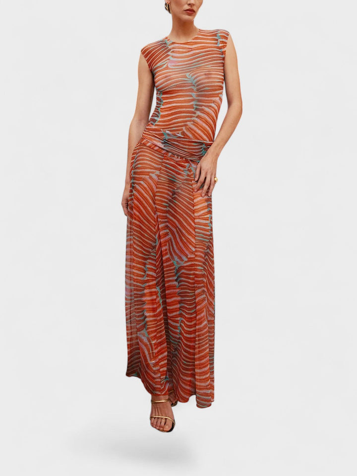EBBA | Bølget glødende mesh bodysuit