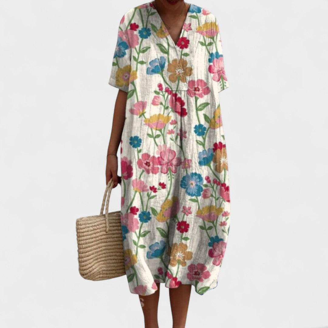 ODA | Elegant blomstret kjole
