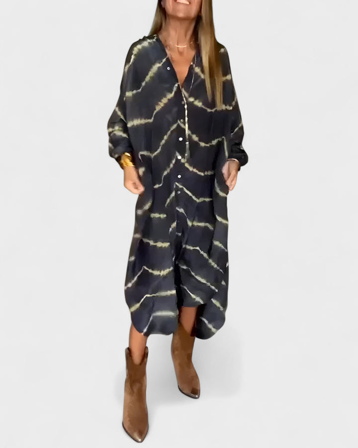 KIM | Boho stribet maxi-kjole