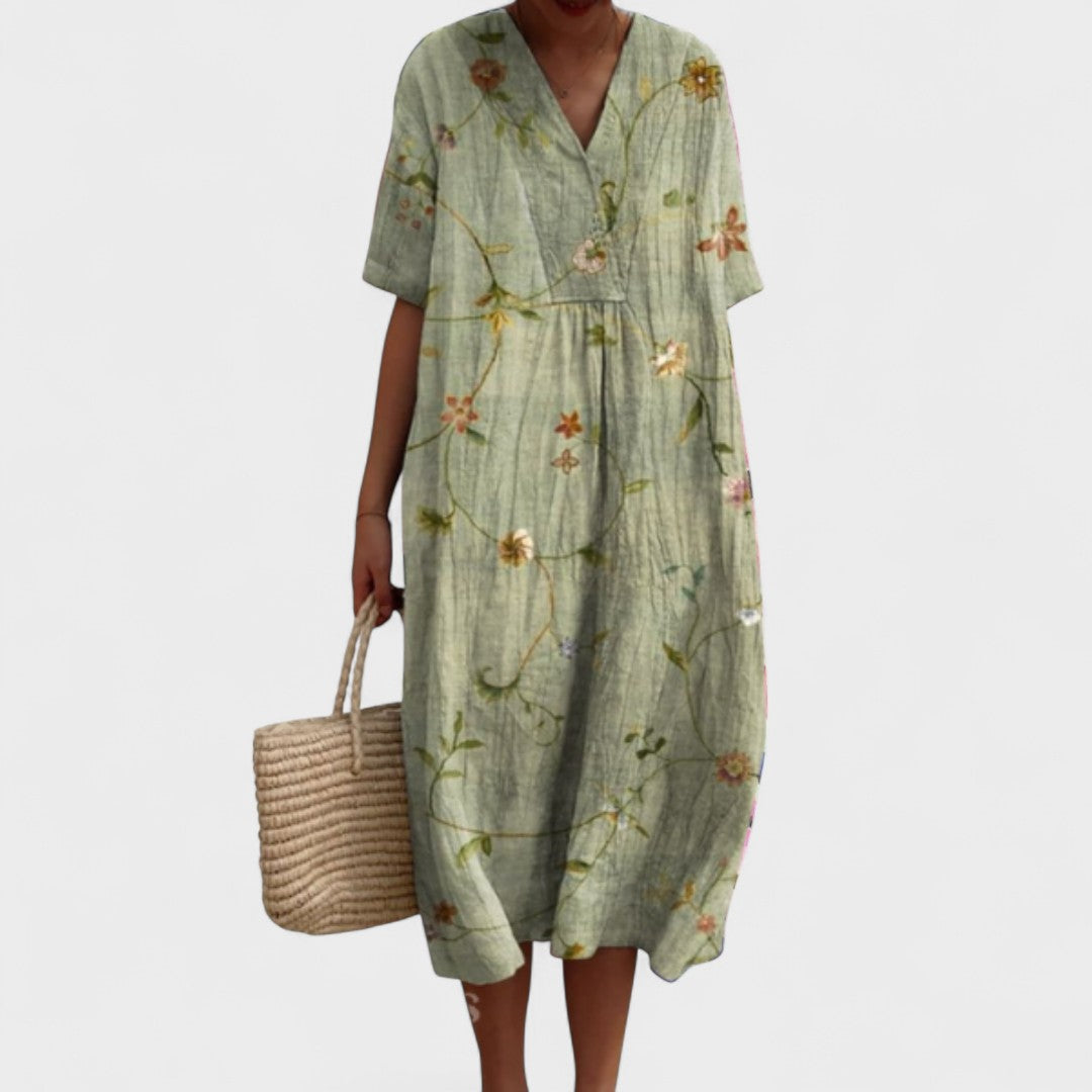 ODA | Elegant blomstret kjole