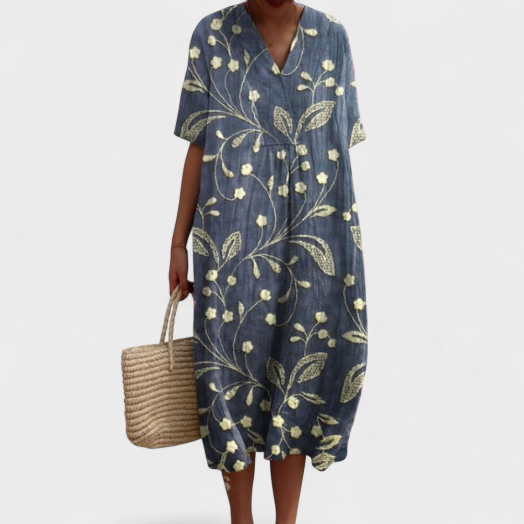 ODA | Elegant blomstret kjole