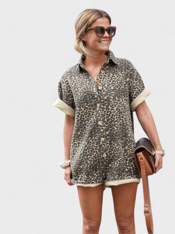 TAYLOR | Skjortekjole med leopardprint