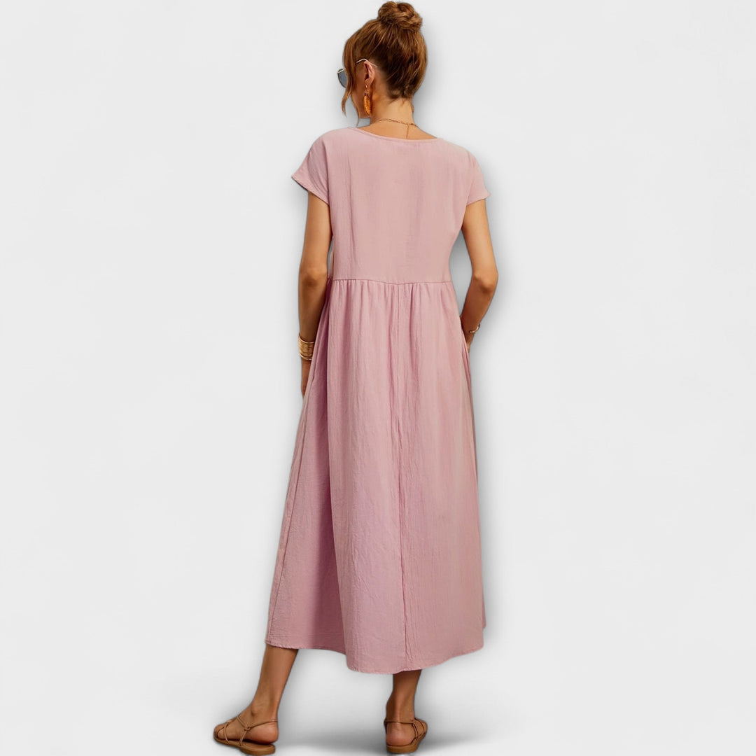 KITTY | Elegant og farverig kjole