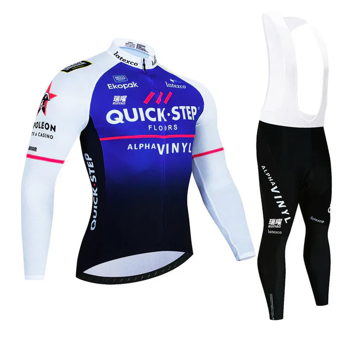 Quick Step - Langærmet Pro Cycling-beklædningssæt