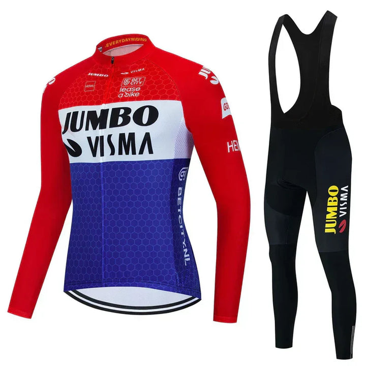 Jumbo Visma - Langærmet professionelt cykeltøjssæt