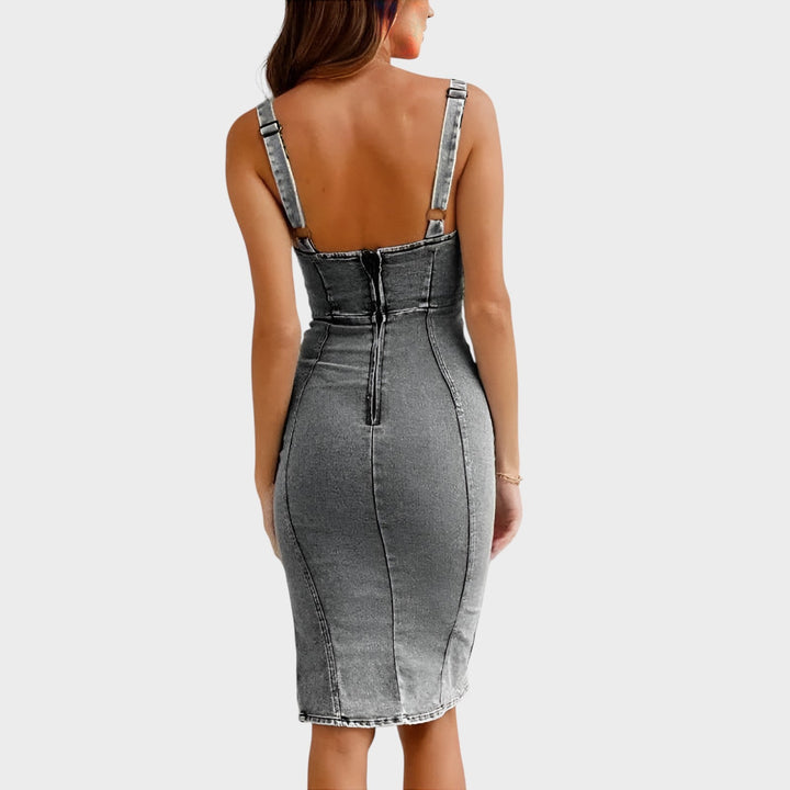 Eva™ | Elegant Denim Kjole