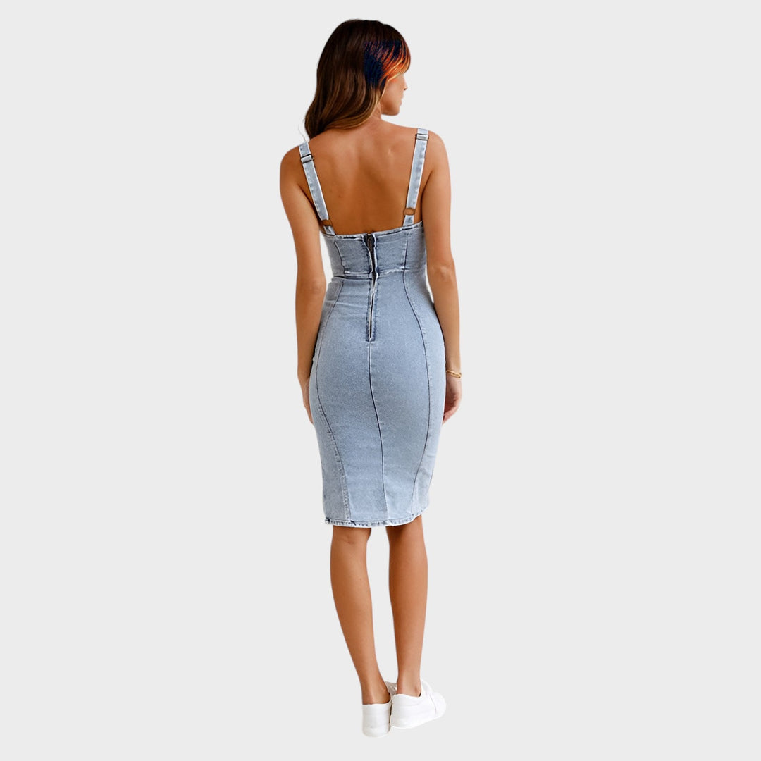 Eva™ | Elegant Denim Kjole
