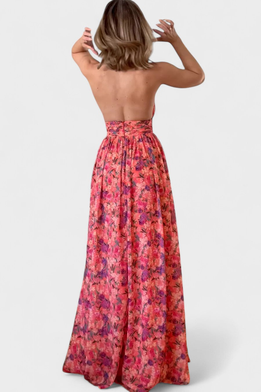 ANJA | Maxikjole med blomsterprint