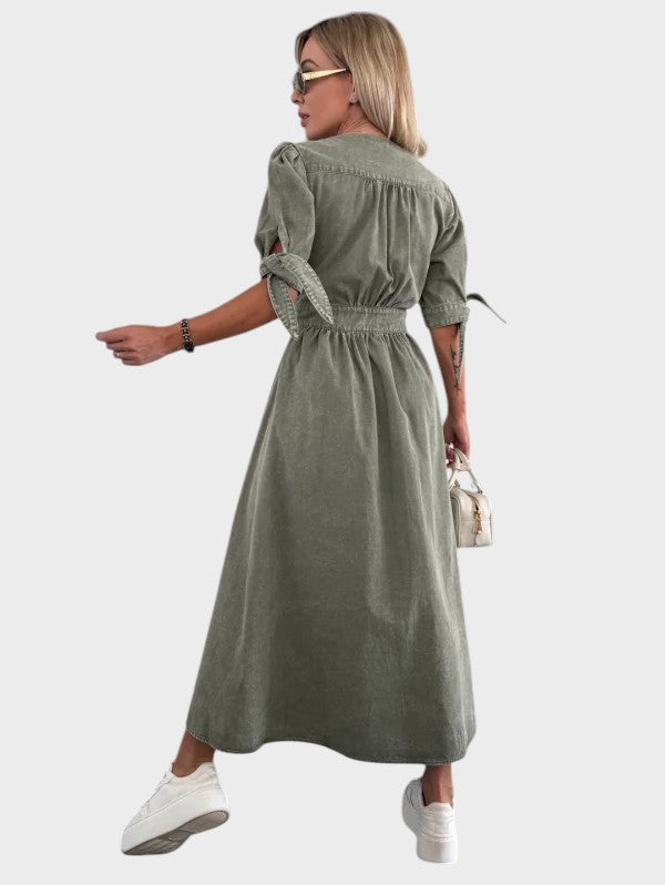 Ava™ | Strålende Denimkjole