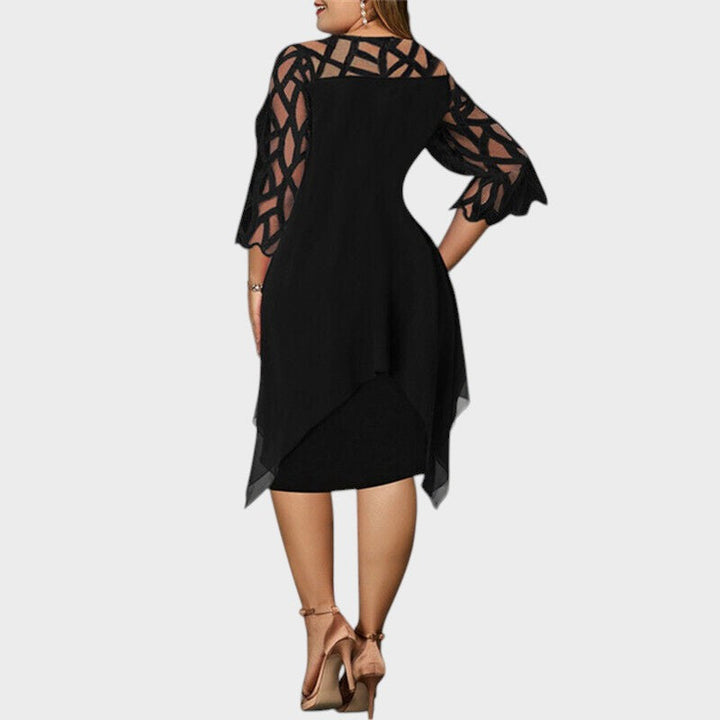 Freja® | Chic Plus Size Midi Kjole til Moderne Kvinder